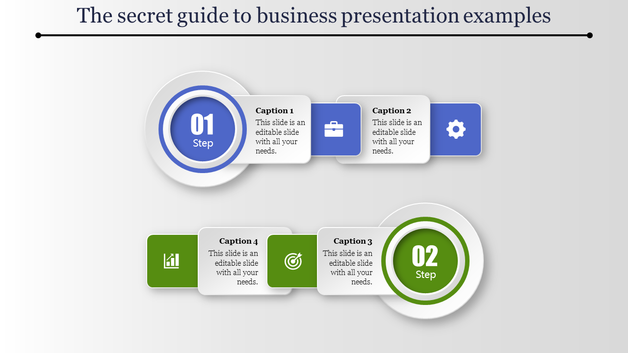 Attractive Business Presentation Examples Slide Template